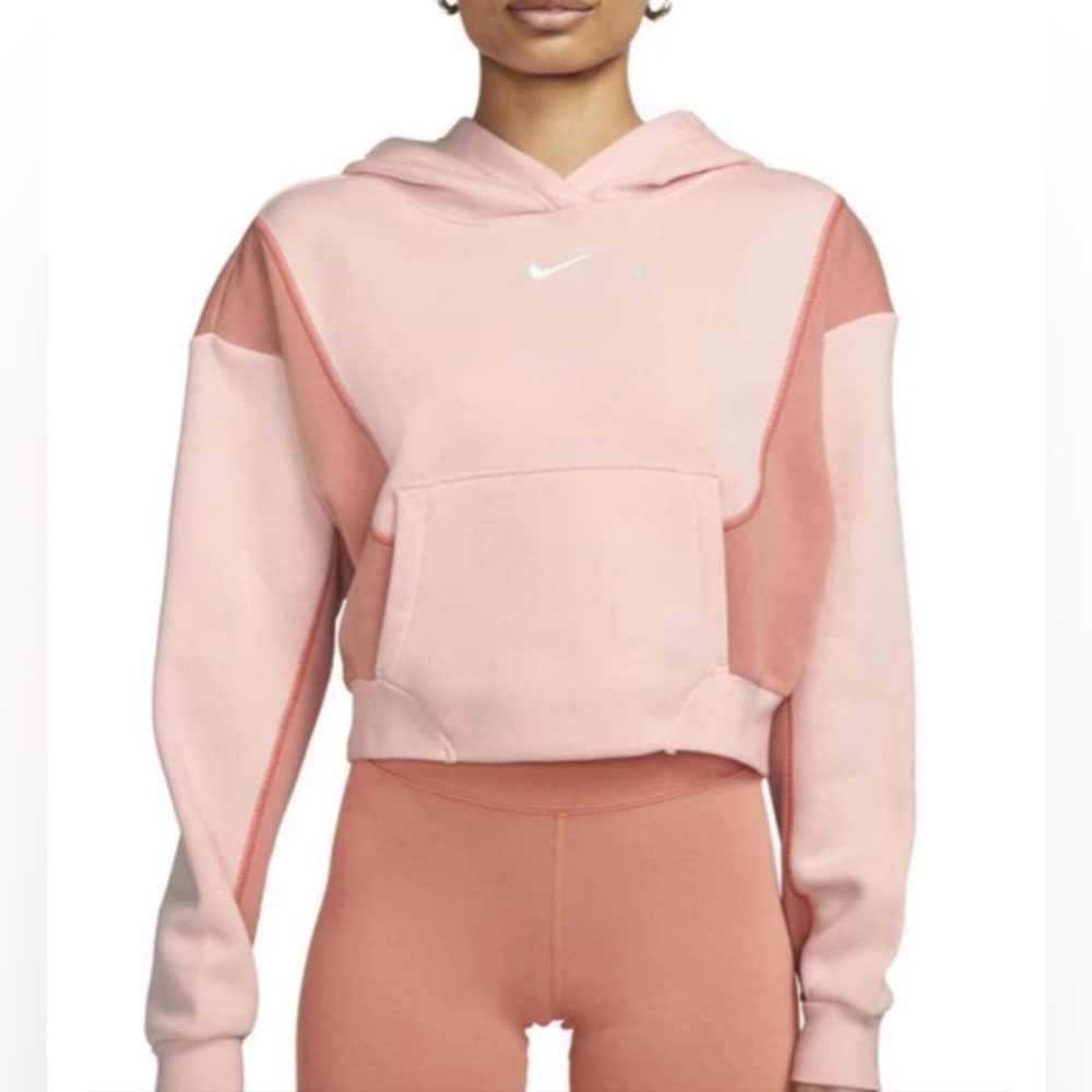 NEW Nike Womens Medium Sportswear Oversize Fleece Hoodie - Pink (DM6359-610)